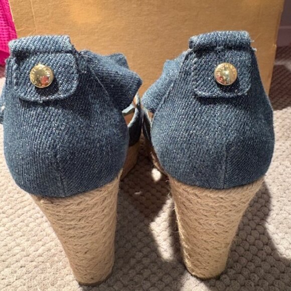 Michael Kors denim wedge sandals - Picture 3 of 4